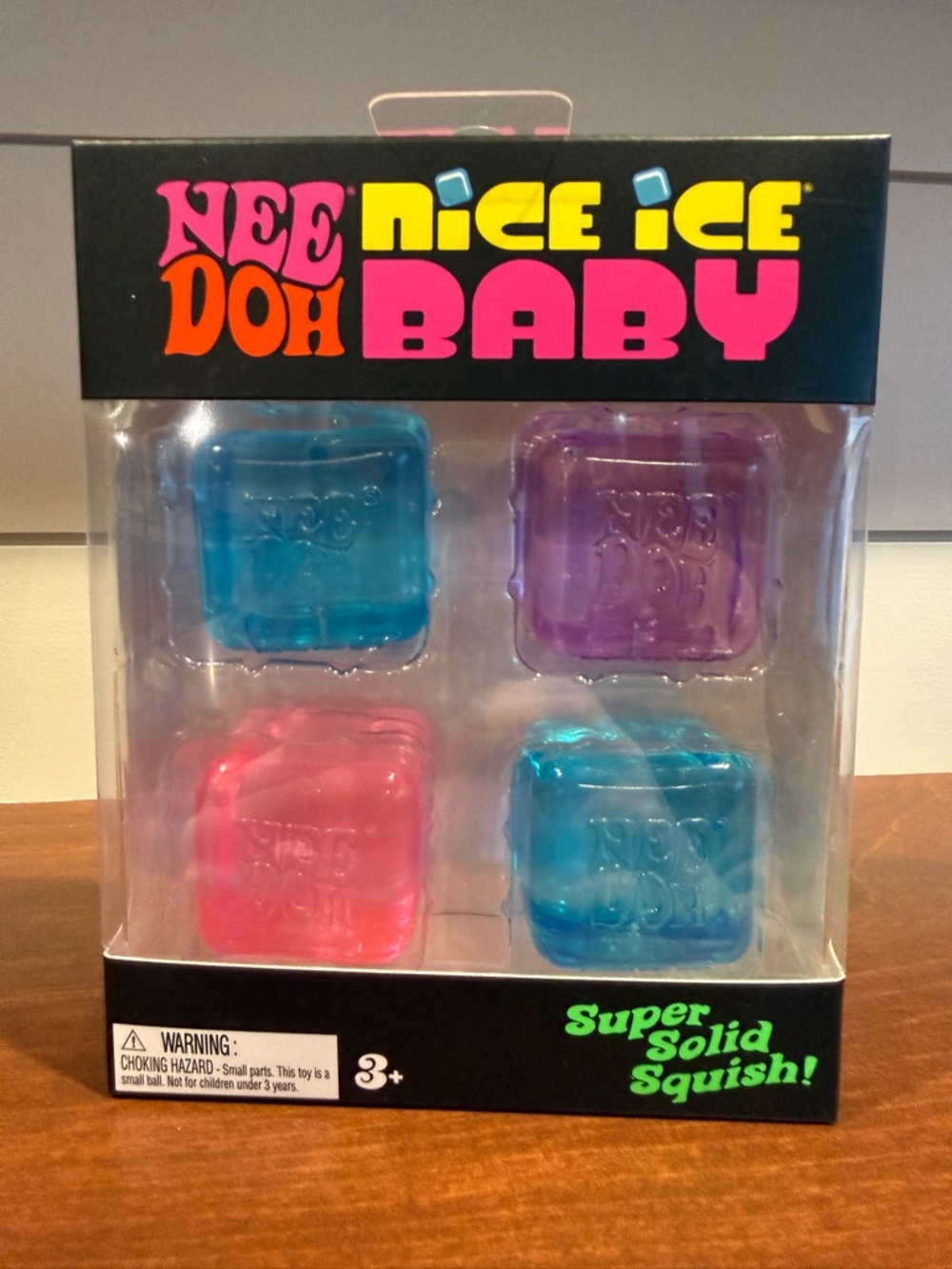Nee Doh Nice Ice Baby Stress Cubes 4 pack - Blue, Purple, Pink